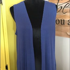 ROYAL BLUE long cardigan vest.